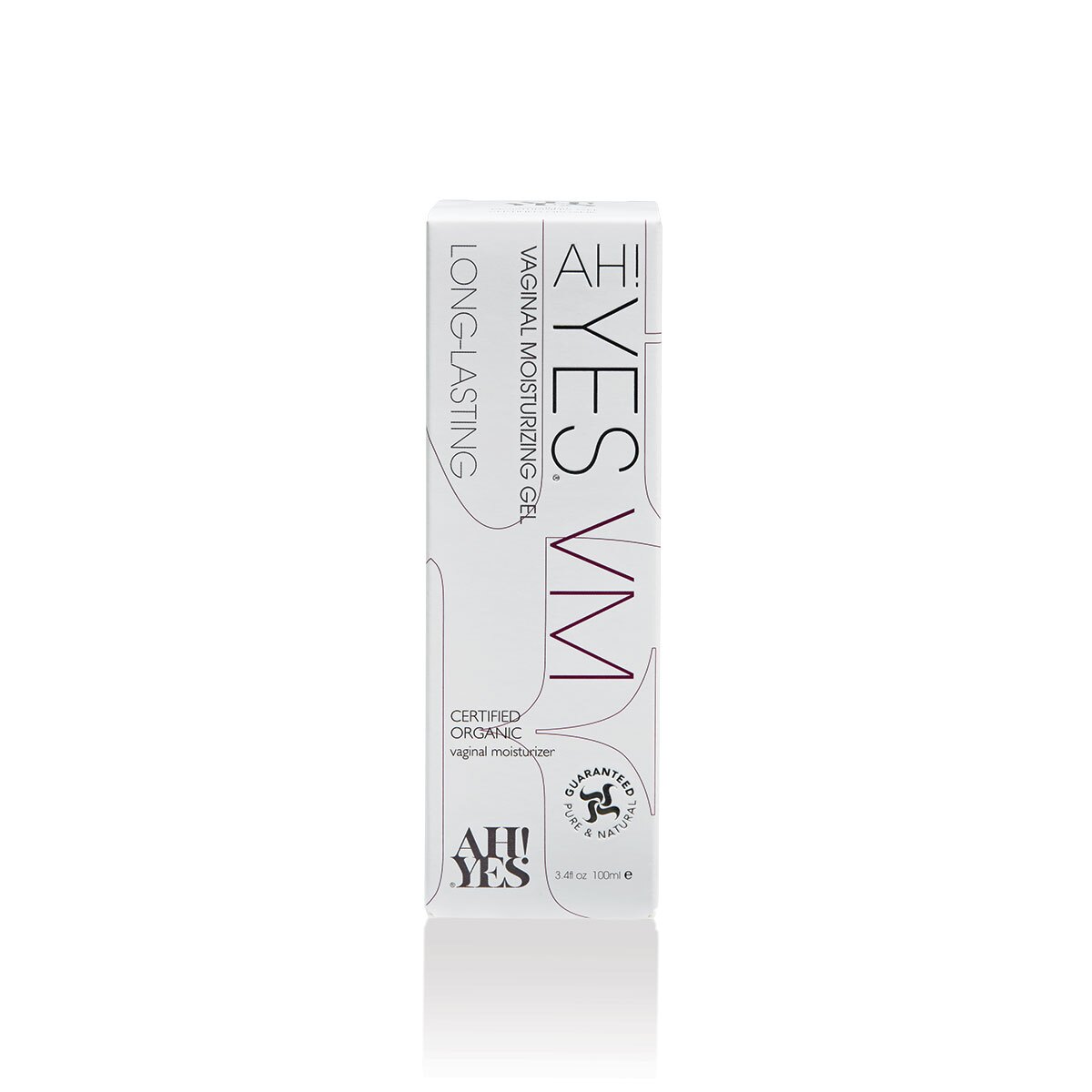 Close-up of  Water Based Lube by AH! YES with gentle, toy-safe texture