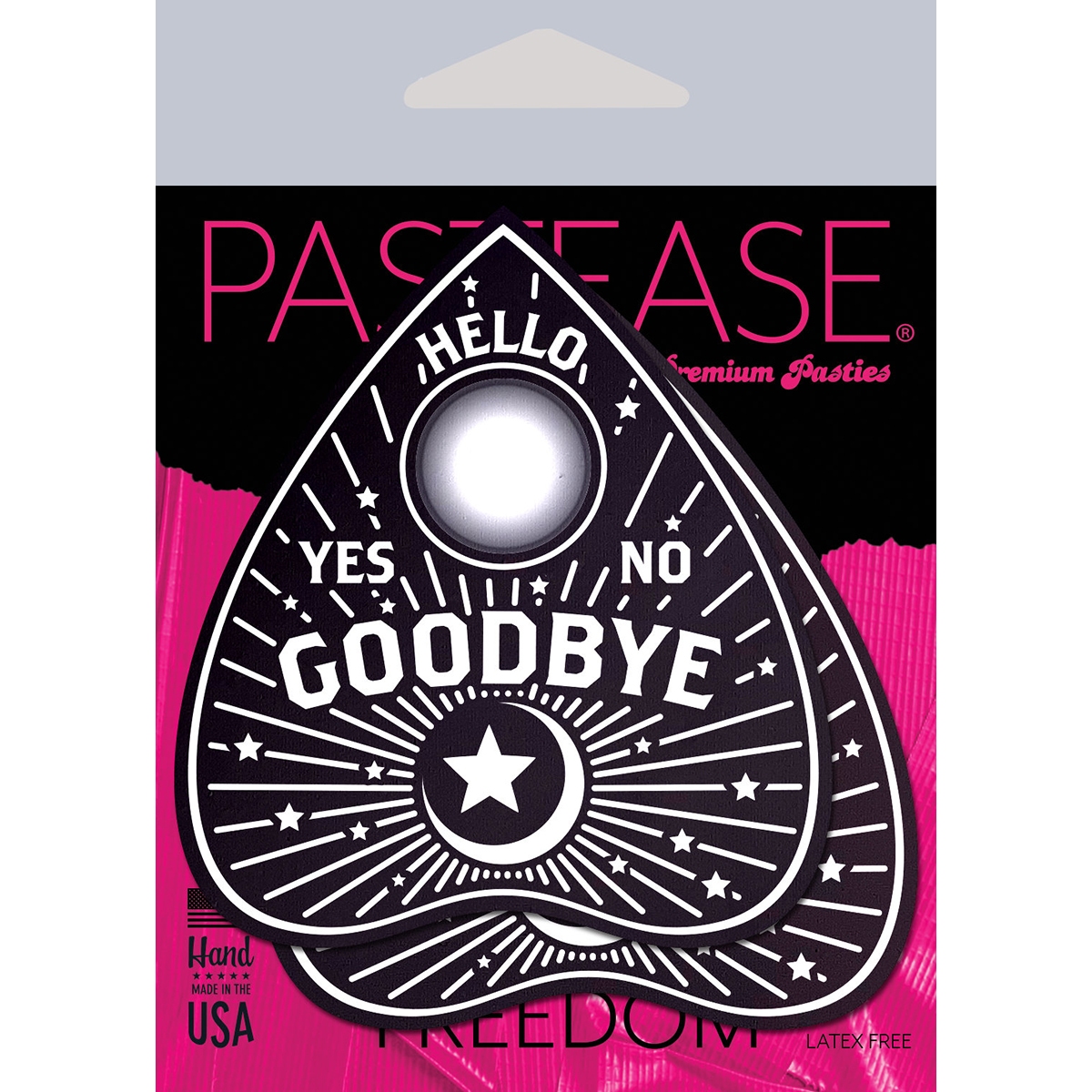 Wearing Ouija Planchettes nipples covers by Pastease can be fun and sexy!