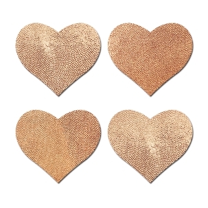 Feel sexy wearing sexy nipple covers  Petite Hearts Rose Gold! Wearing Petite Hearts Rose Gold nipples covers by Pastease can be fun and sexy!