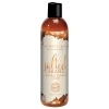 Bottle of  Water Based Lube Intimate Earth showing clean, lightweight formula