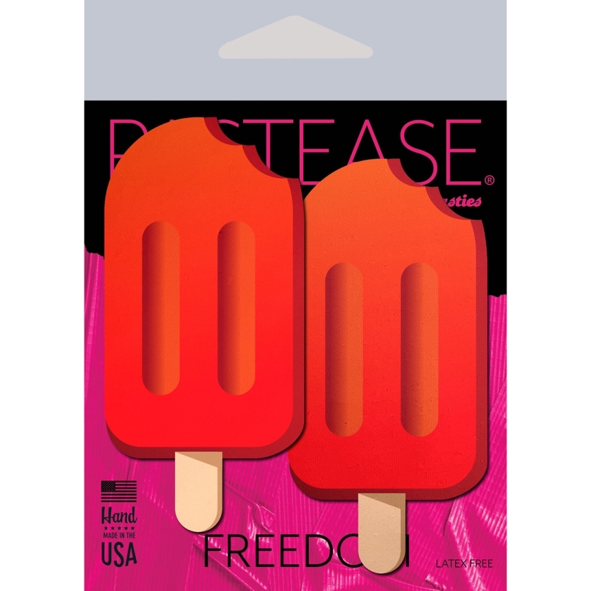 Wearing popsicles red nipples covers by pastease can be fun and sexy!