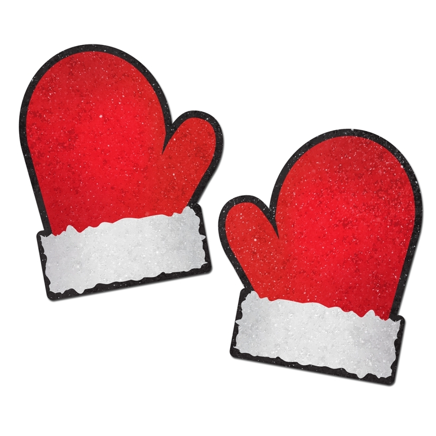 Feel sexy wearing sexy nipple covers  santa mittens! Wearing santa mittens nipples covers by pastease can be fun and sexy!