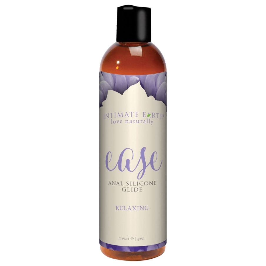 Silicone Lube Intimate Earth bottle showing smooth, long-lasting formula
