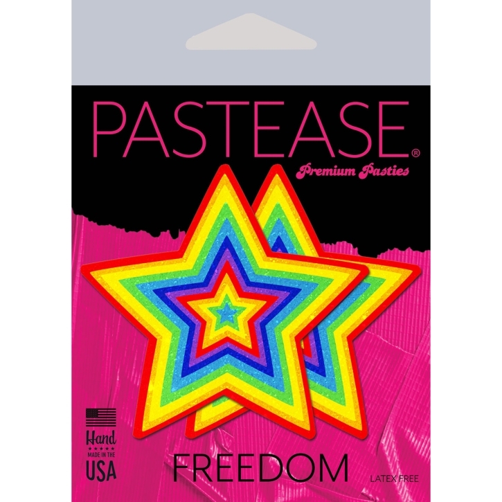 Wearing Stars Rainbow Pride nipples covers by Pastease can be fun and sexy!