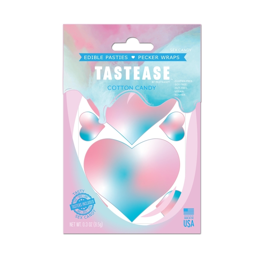 Wearing tastease cotton candy nipples covers by pastease can be fun and sexy!