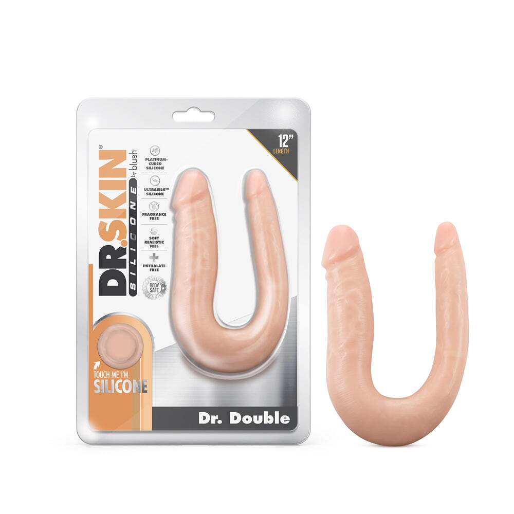12 inch Dildo by Blush in Vanilla Ivory Beige shown for use by Her or Him