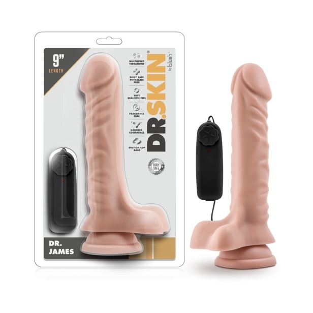 9 inch Dildo by Blush in Vanilla Ivory Beige shown for use by Her or Him