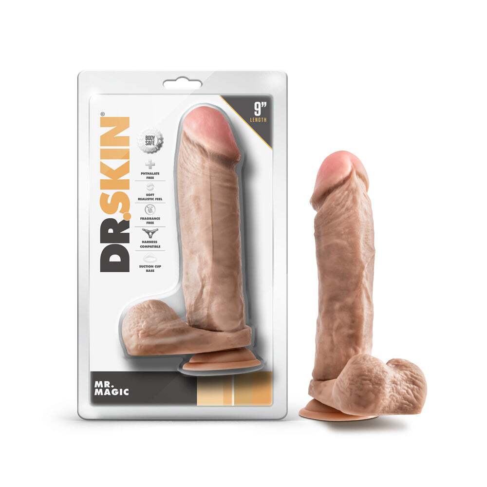 9 inch Dildo by Blush in Vanilla Ivory Beige shown for use by Her or Him