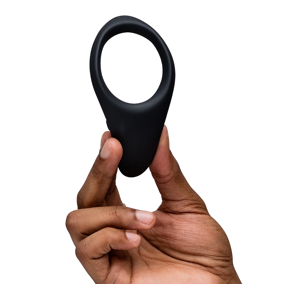 Lifestyle shot featuring the Black We-Vibe vibrator beside the bed