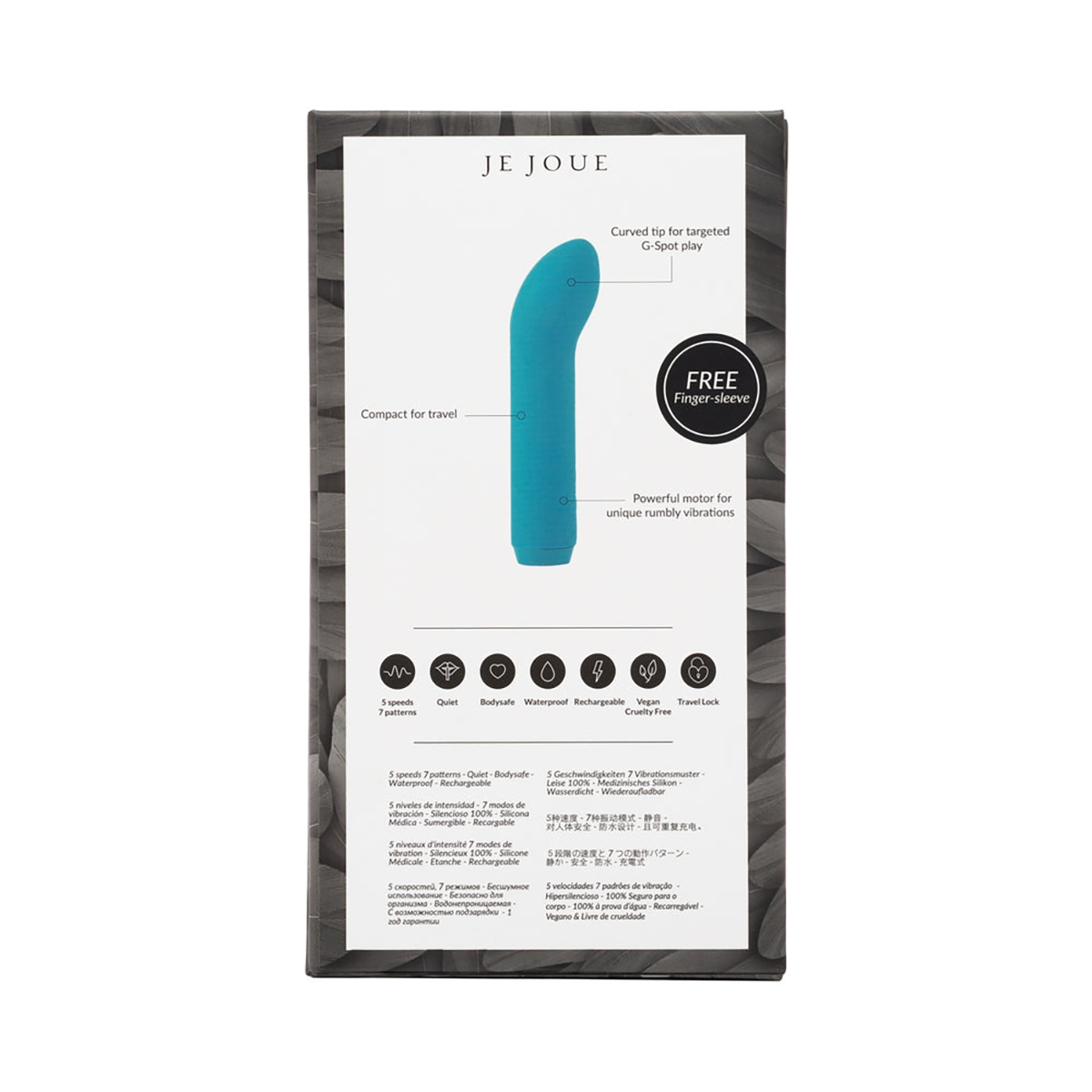 Close-up of the Teal Je Joue vibrator for texture detail