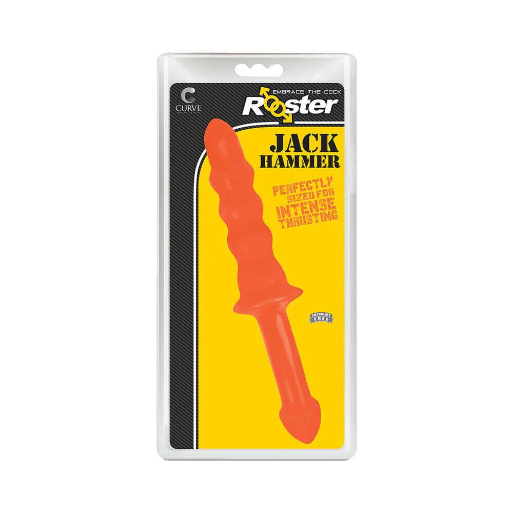 10.5 inch Dildo by Curve Novelties in Orange shown for use by Her or Him