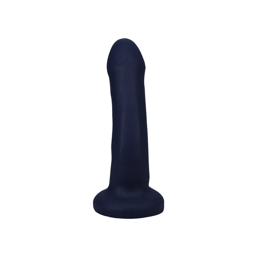 6. 5 inch dildo by tantus in blue shown for pegging her or him