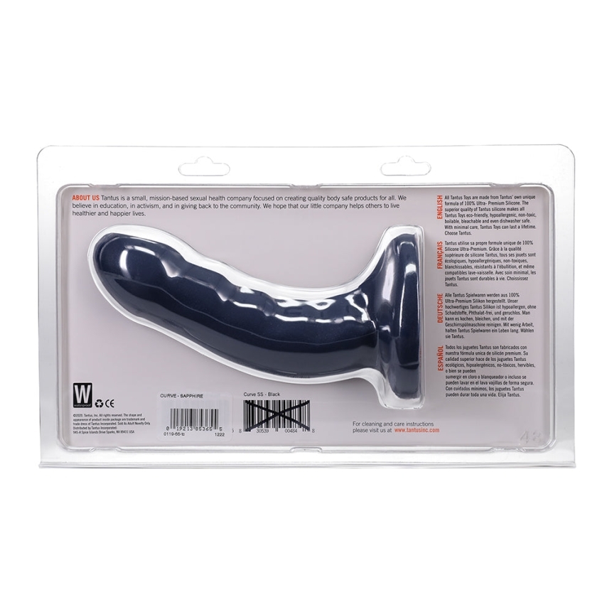 6. 5 inch dildo tantus blue curve medium firm sapphire - image 6