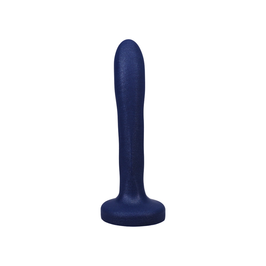 8 inch dildo from tantus in blue designed for anal sex with her or him
