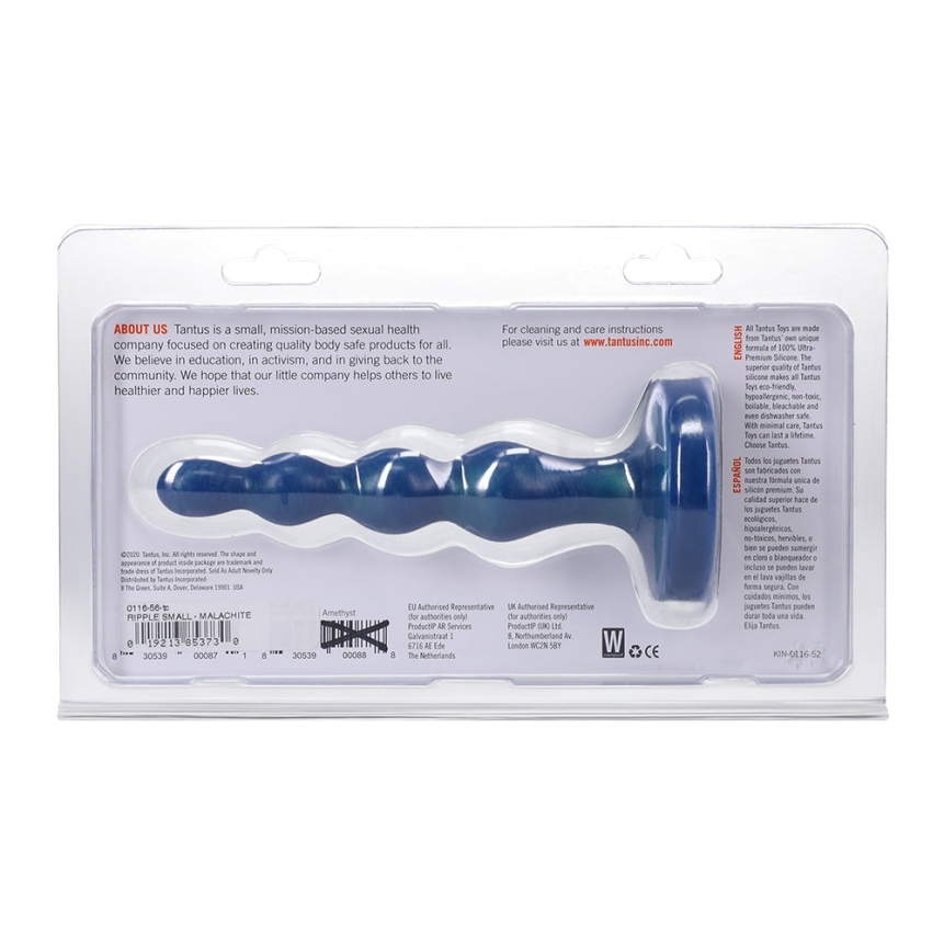 8 inch dildo from tantus in teal turquoise aqua designed for anal sex with her or him