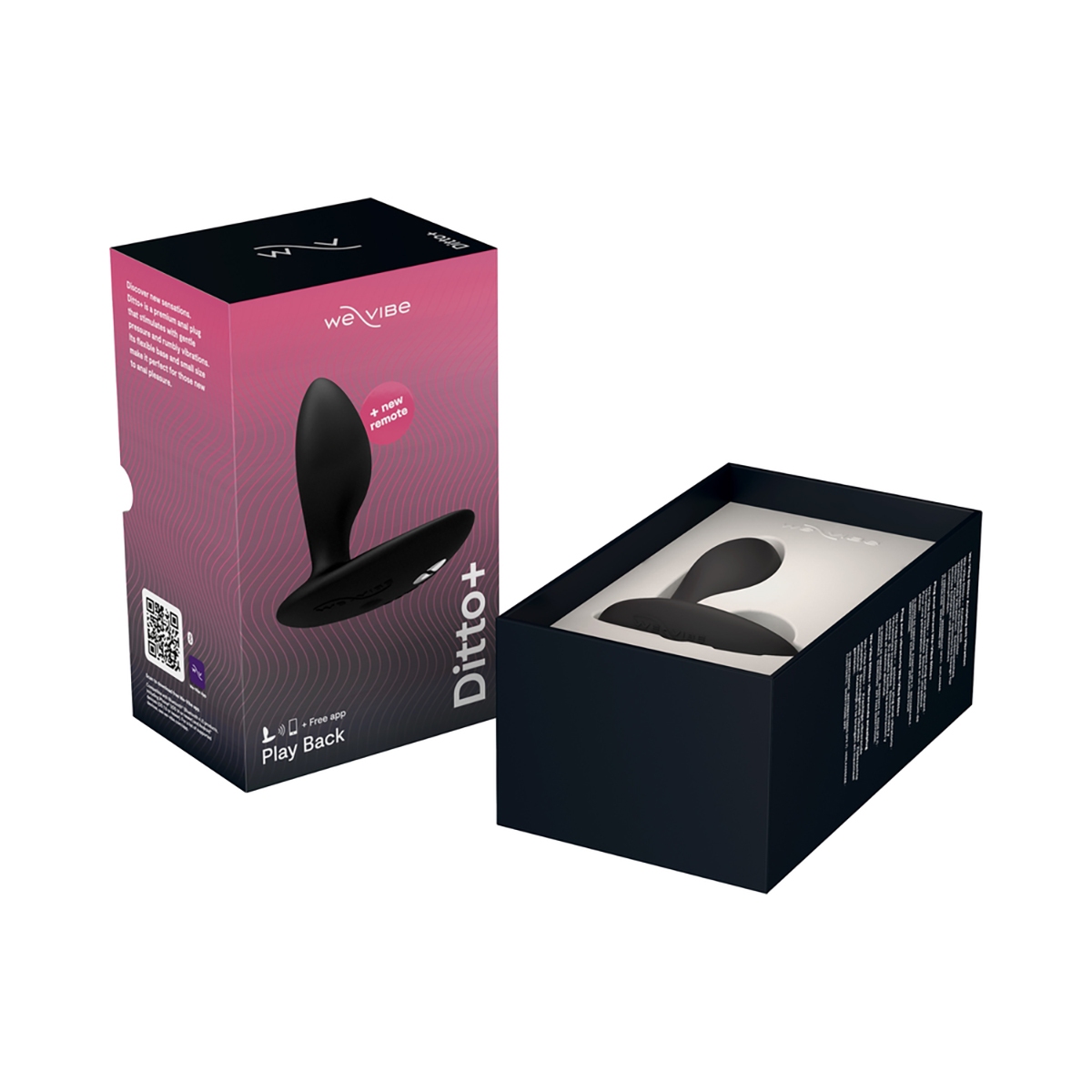 Close-up of the Black We-Vibe vibrator for texture detail