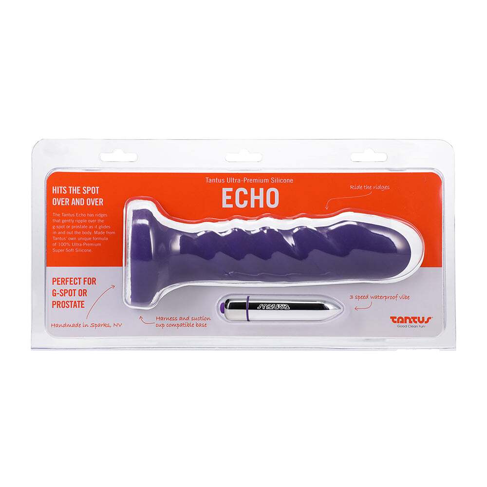 Dildo by Tantus in Purple shown for use by Her or Him