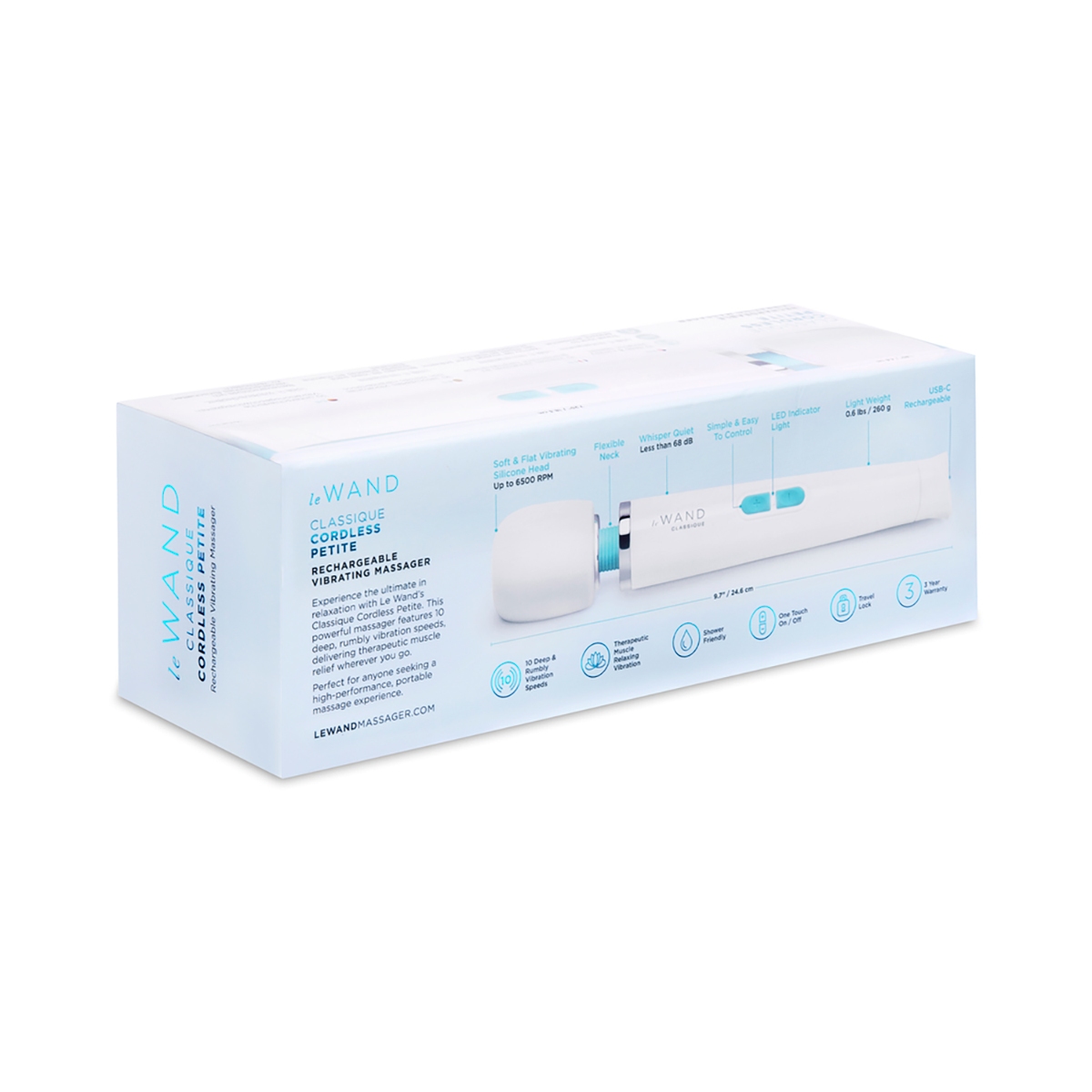 Charging setup for  Le Wand vibrator including cable