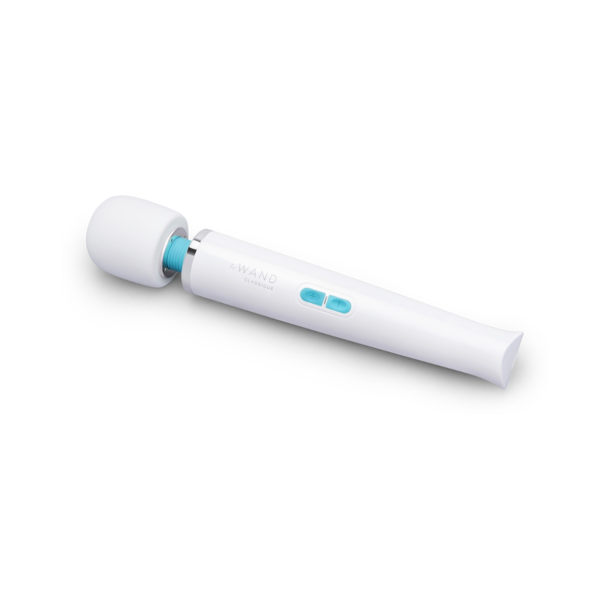 Le Wand vibrator positioned upright for display