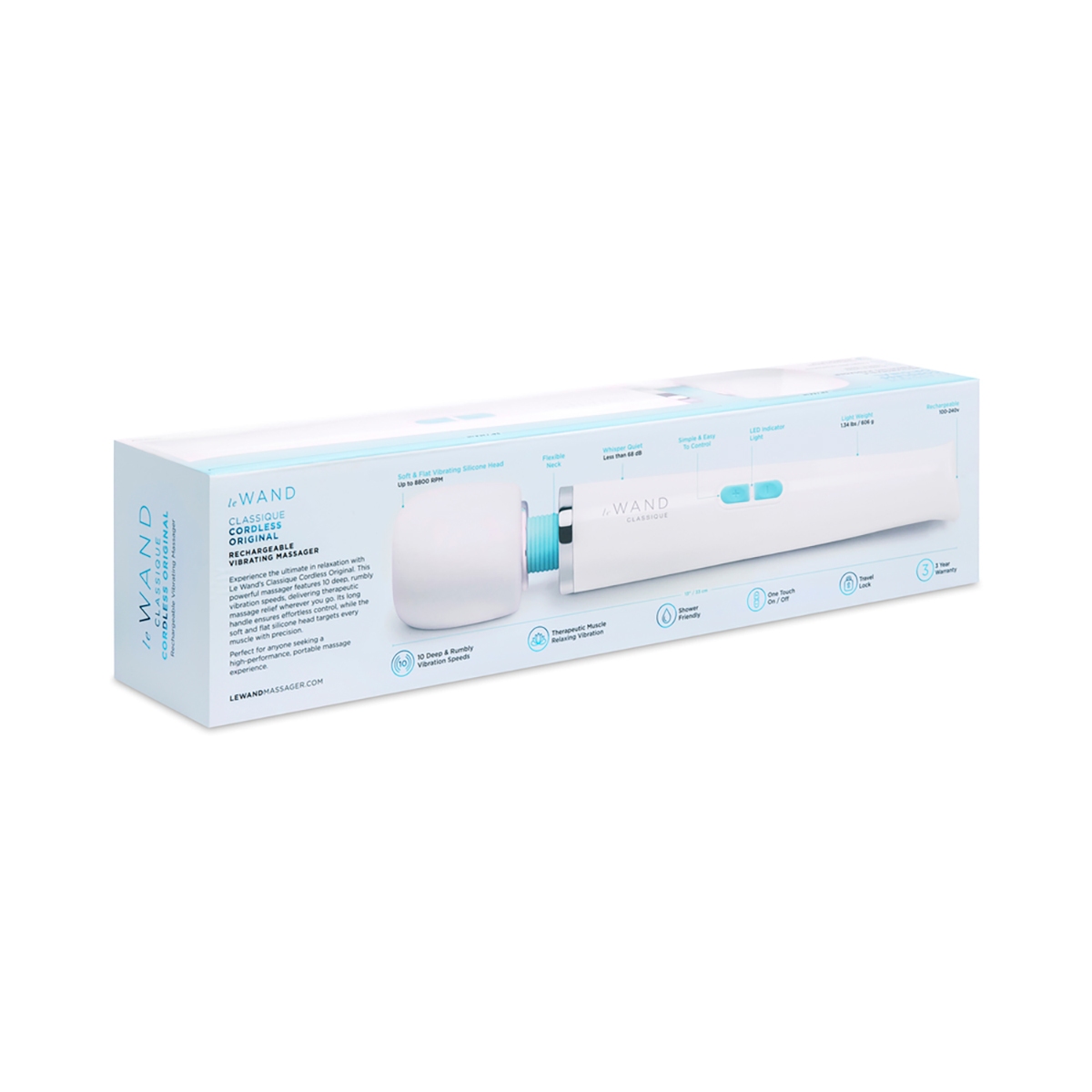 Charging setup for  Le Wand vibrator including cable