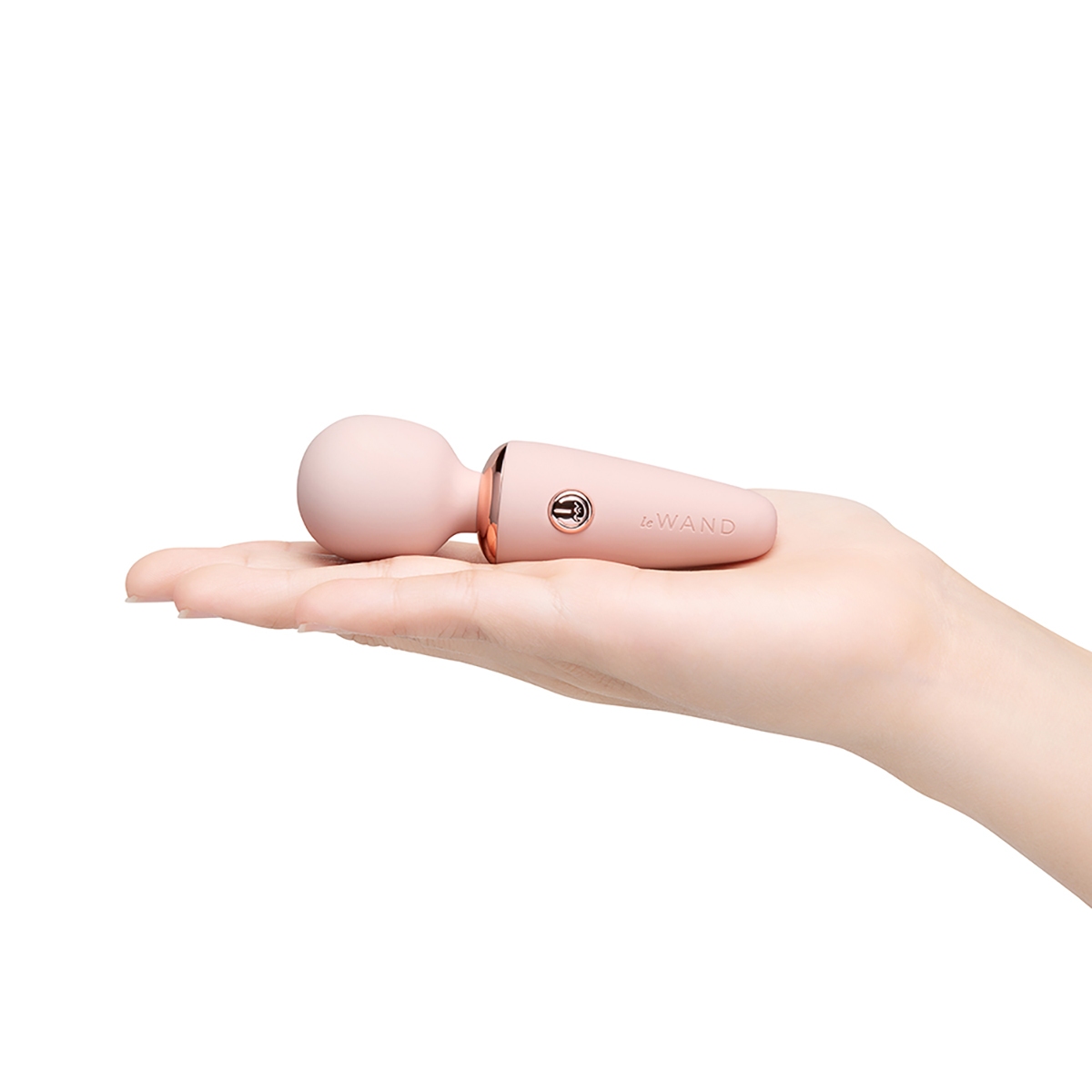 Product image of the Rose Gold Le Wand vibrator on clean background