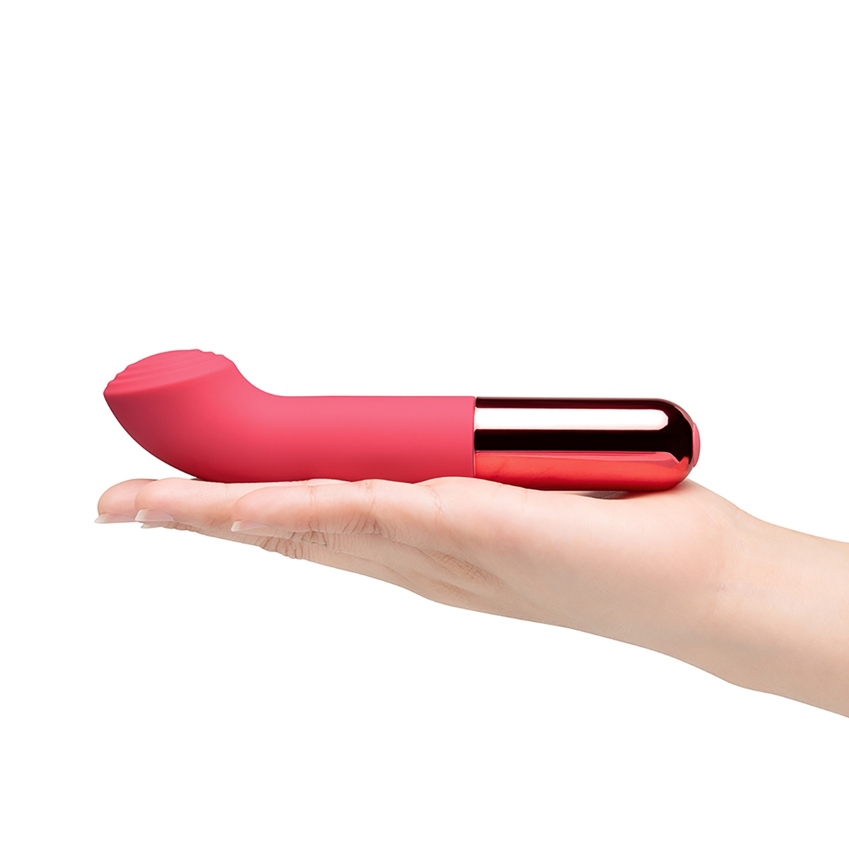 Lifestyle shot featuring the  Le-Wand vibrator beside the bed