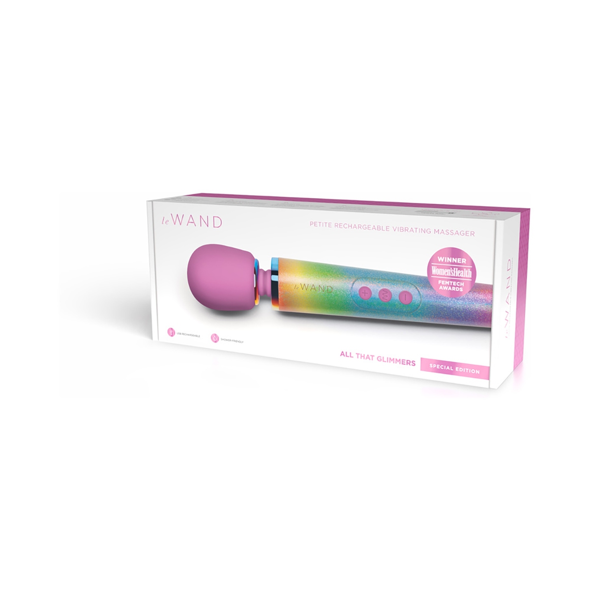 Close-up of the  Le Wand vibrator for texture detail