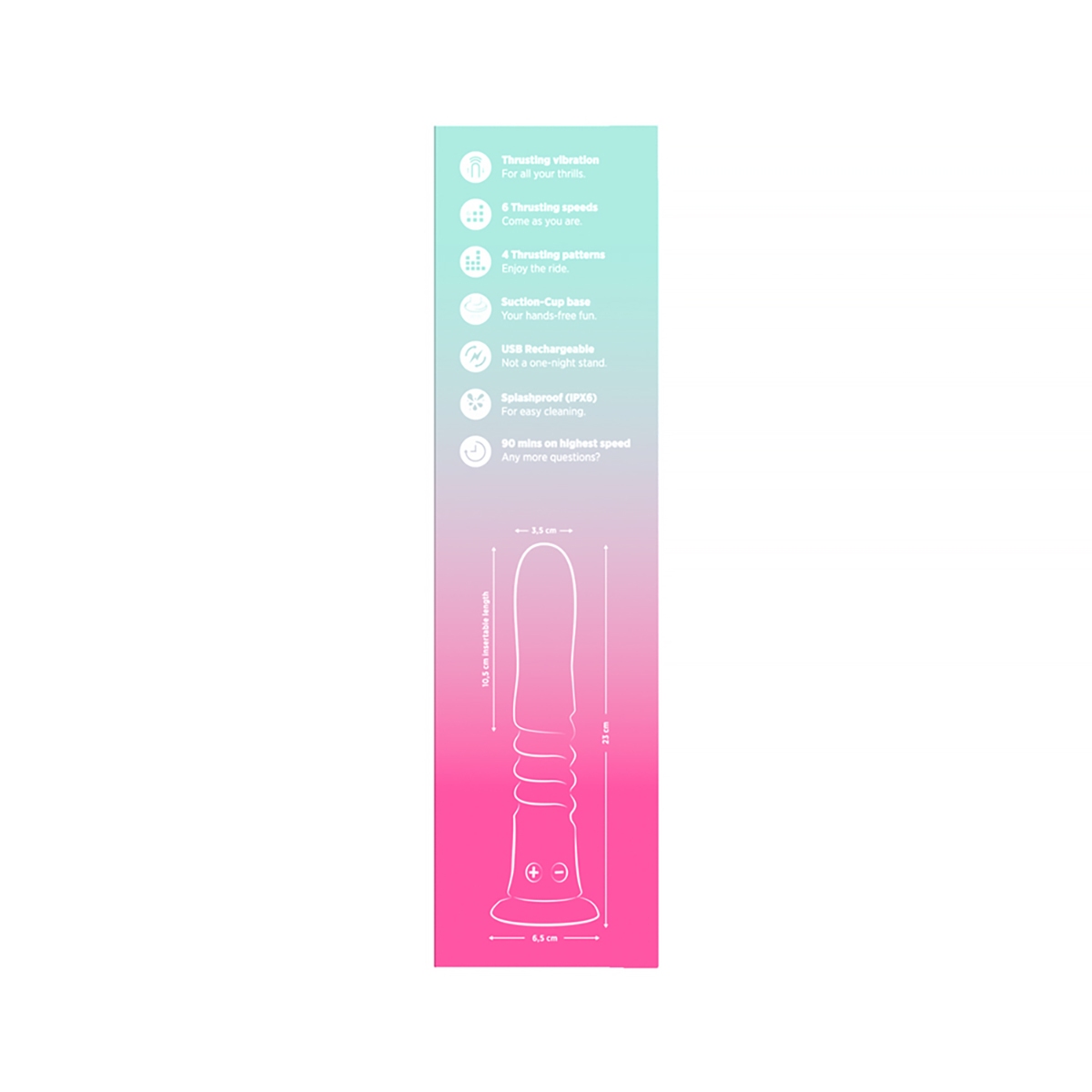 Close-up of the  ROMP vibrator for texture detail