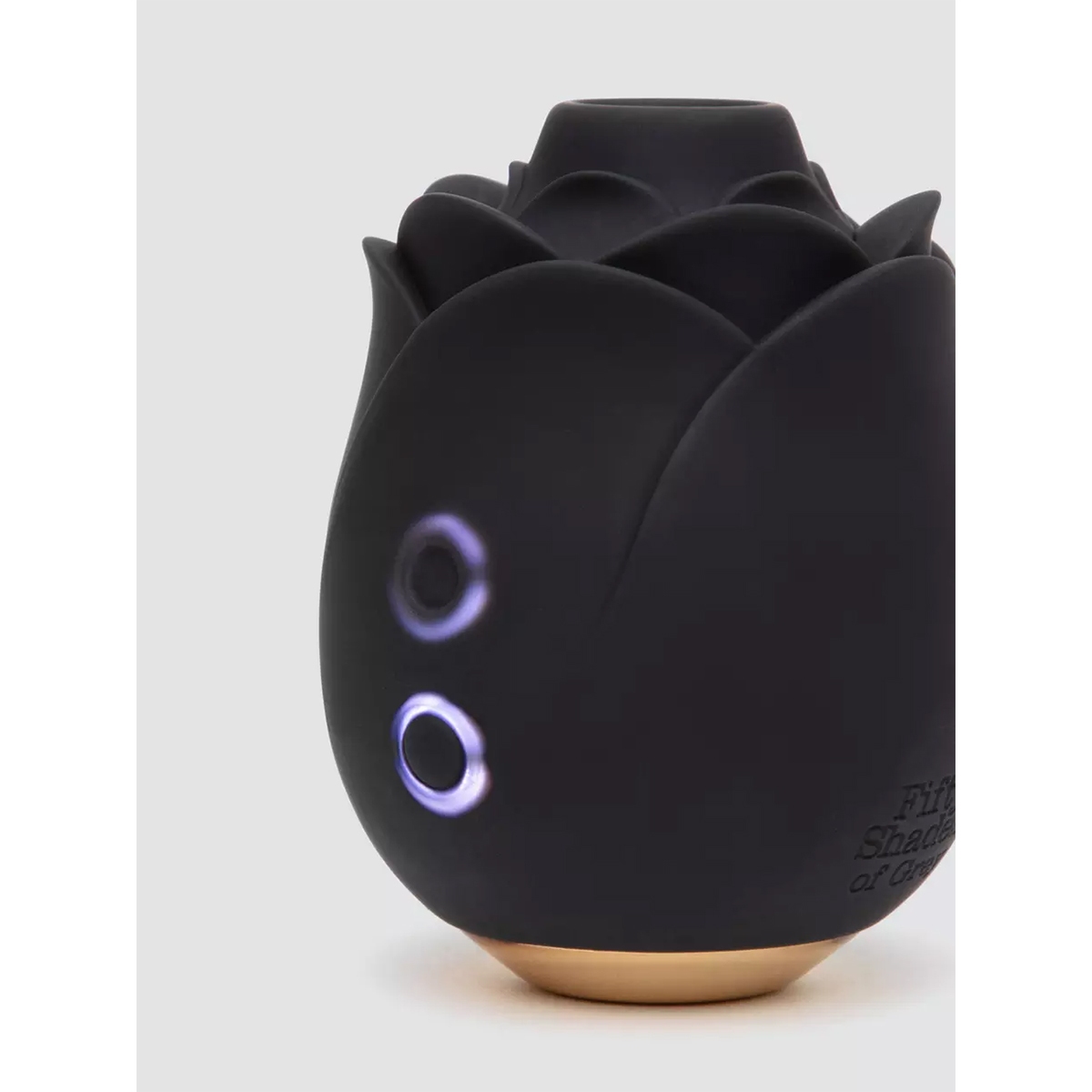 Close-up of the  Fifty Shades of Grey vibrator for texture detail