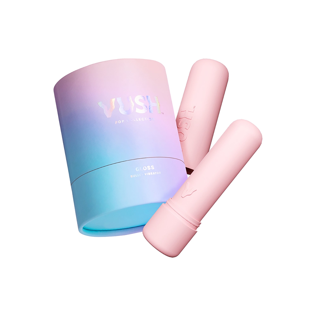 VUSH vibrator Gloss shown in hand for scale