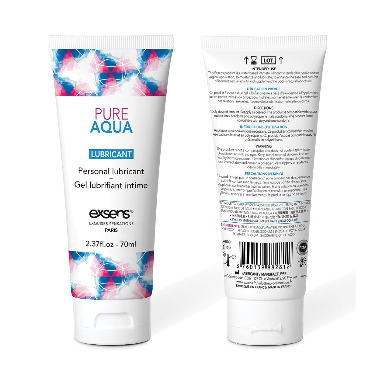 A top choice for Vegans, Exsens Lubricant 70ml - Pure Aqua personal vegan lubricant by Exsens is for sale at herVibrators.com.
