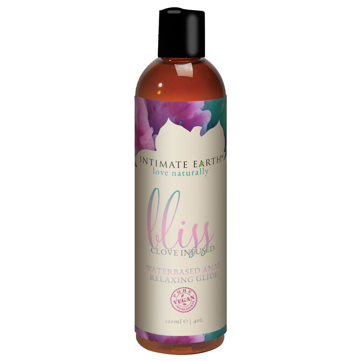 A top choice for Vegans, Intimate Earth Bliss Water-Based Anal Relaxing Glide 4oz personal vegan lubricant by Intimate Earth is for sale at herVibrators.com.