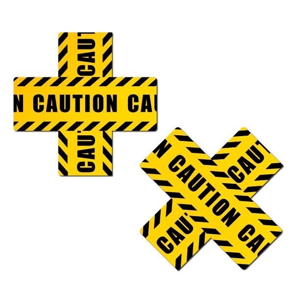 Wearing Pastease Caution Tape nipples covers by Pastease can be fun and sexy!