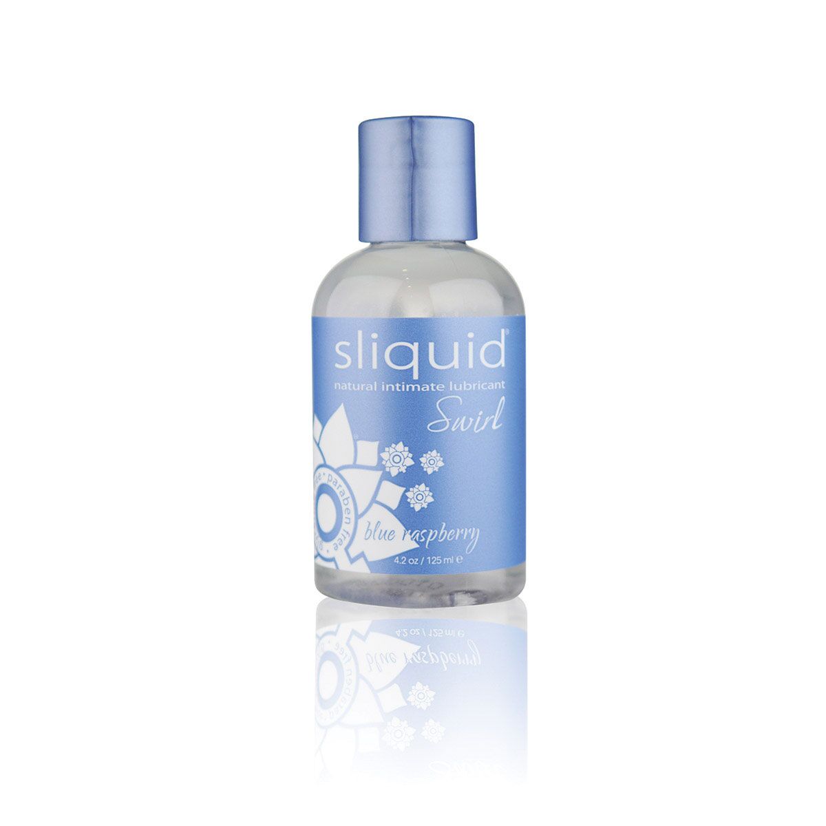 Sliquid Swirl 4.2oz - Blue Raspberry flavored lubricant by Sliquid for yummy sex.