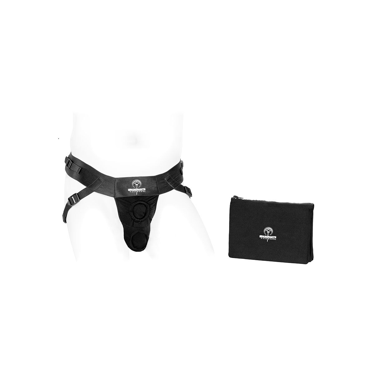 Best SpareParts Deuce Male Harness  - Regular, Size A dildo panties made by SpareParts HardWear on sale at herVibrators.com