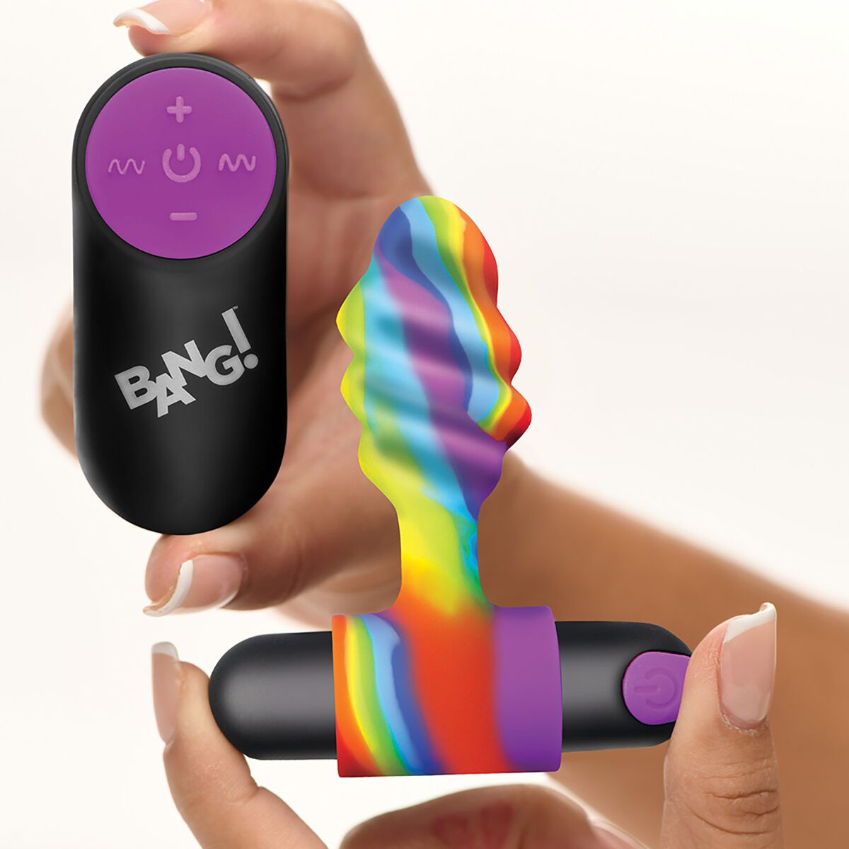 Buy a BANG! Vibrating Rainbow Butt Plug vibrator.