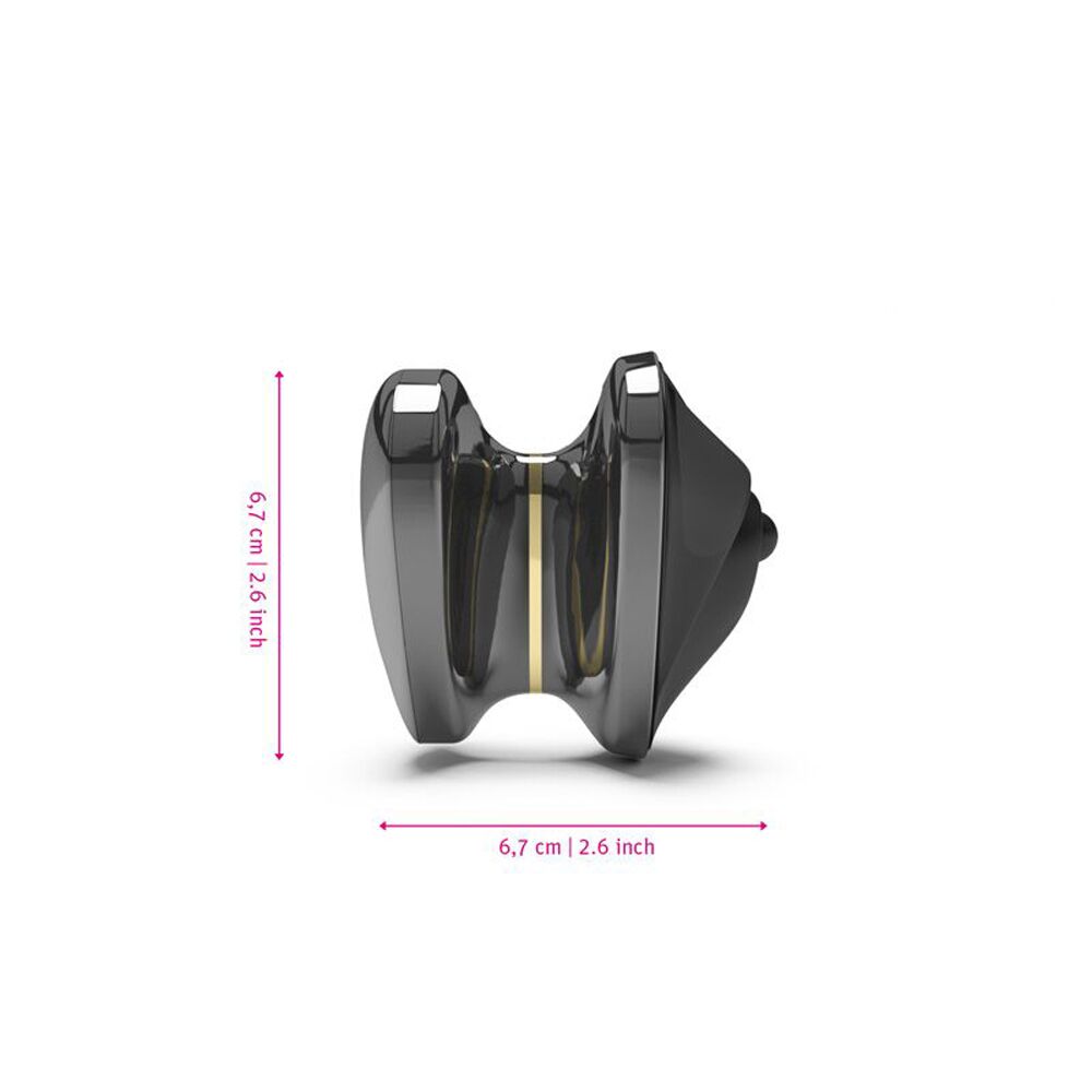 Buy a Mystim Heart's Desire eStim Lay On Vibrator Black vibrator.