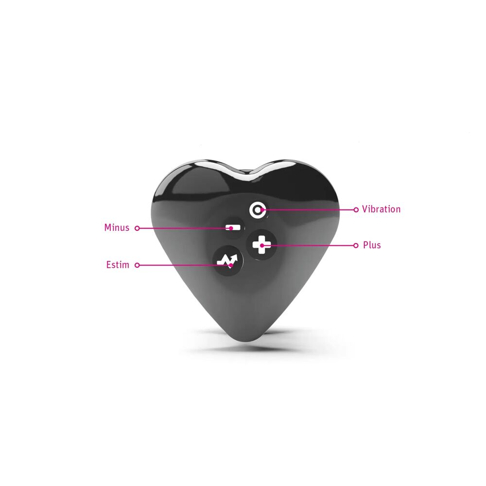 Buy a Mystim Heart's Desire eStim Lay On Vibrator Black vibrator.