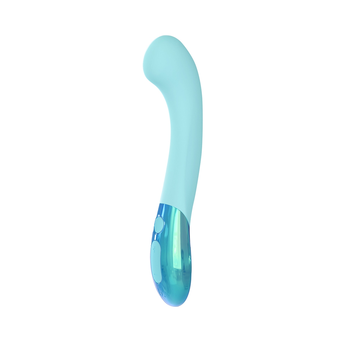 Biird vibrator Gii Glow Mint shown in hand for scale