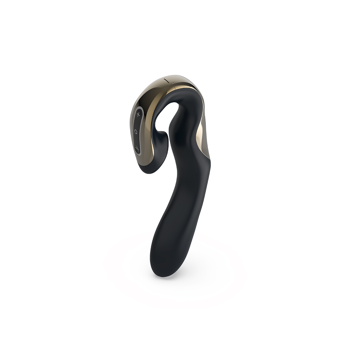 Close-up of the Black Gold Zini vibrator for texture detail