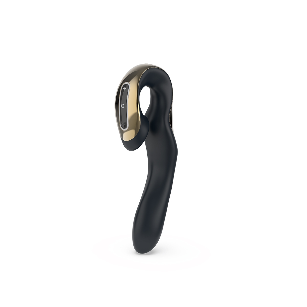 Black Gold Zini vibrator Roae SE shown in hand for scale