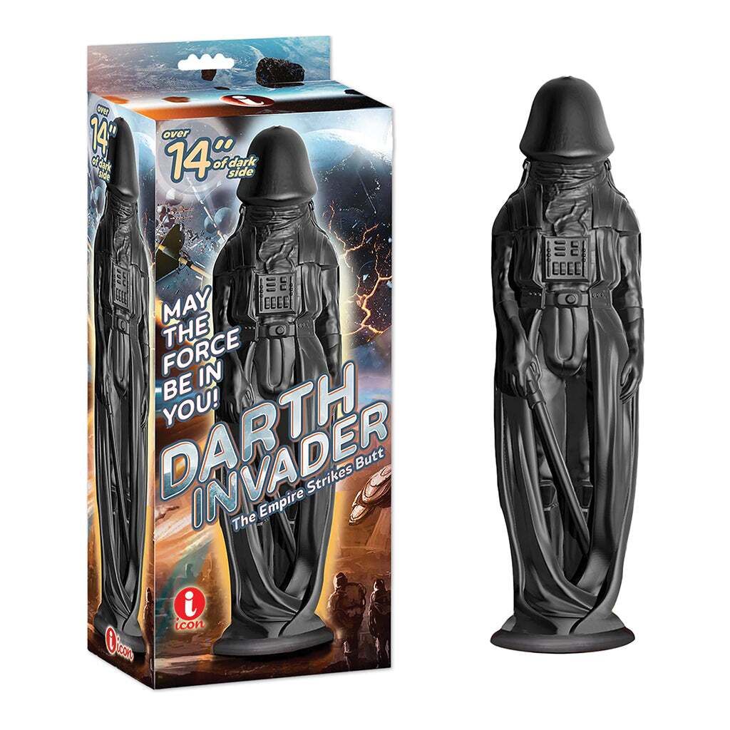Dildo by Icon Brands in Black shown for use by Her or Him