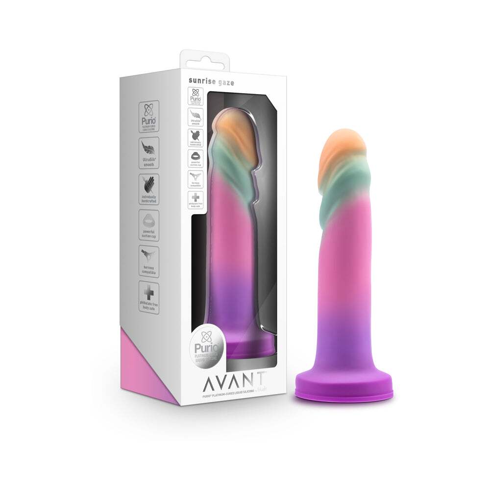 7.5 inch Dildo by Blush in Multi-Color shown for use by Her or Him
