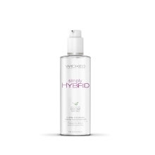 Bottle of  Vegan Lube Wicked Sensual Care showing plant-powered formula