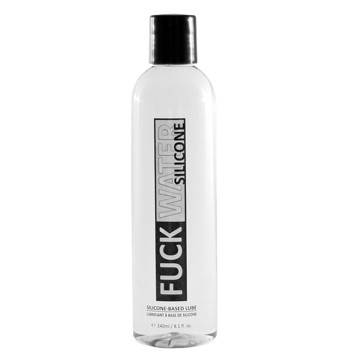 Bottle of  Organic Lube Fuck Water showing clean, plant-based formula
