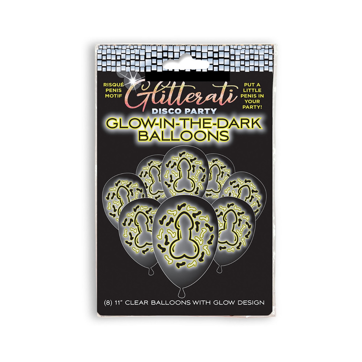 Buy  glitterati penis party glow in the dark balloons book for her.