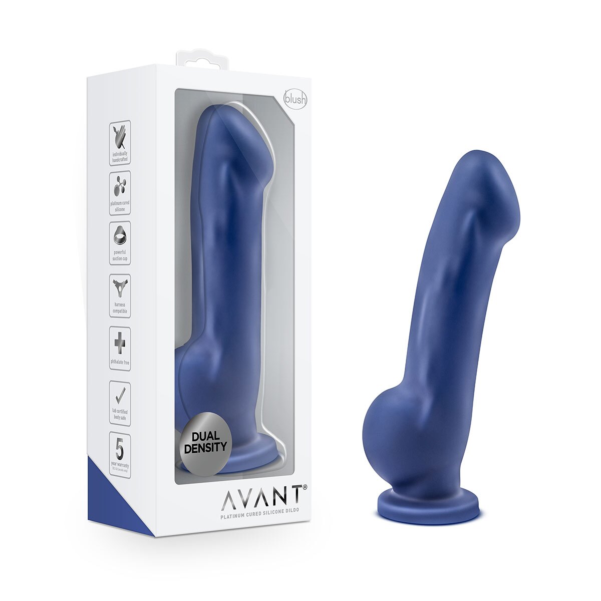 Avant D8 Ergo Indigo dildo made by Avant on sale at herVibrators.com