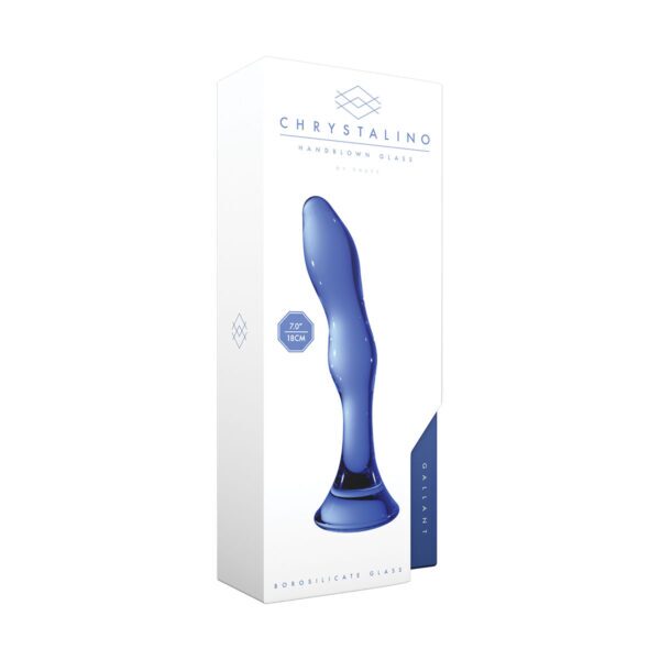 Chrystalino Gallant Blue dildo made by Chrystalino on sale at herVibrators.com