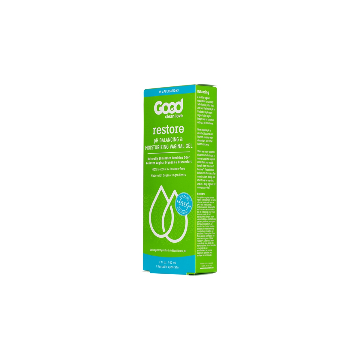 Best plant-based Good Clean Love Restore Moisturizing Lubricant 2oz personal lubricant by Good Clean Love on sale at herVibrators.com.