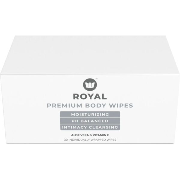 Royal Condom Intimacy Cleansing Wipes 30ct intimate cleansers and personal cleansing care by Royal Intimacy.